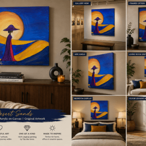 Desert Sands — Original Acrylic Painting | 20" x 16" | Wandering Woman Series