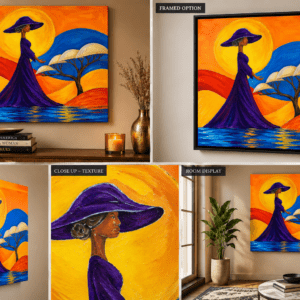 Walking on Water — Original Acrylic Painting | 20" x 20" | Wandering Woman Series