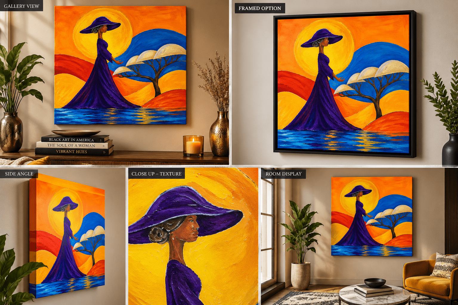 Walking on Water — Original Acrylic Painting | 20" x 20" | Wandering Woman Series